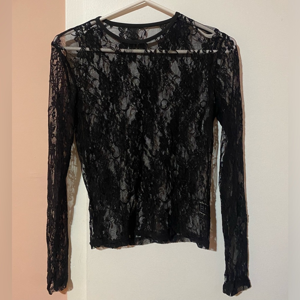 Black Sheer Top